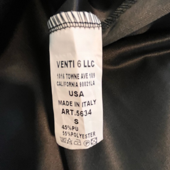 Venti6 Faux Leather Sleeveless with Shoulder Pads - Picture 6 of 6